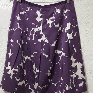 Banana Republic Floral Pleated Skirt- Purple/Sz 2